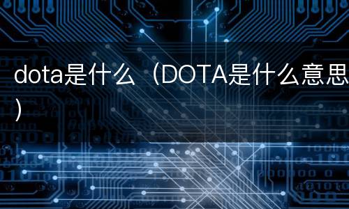 dota是什么（DOTA是什么意思）
