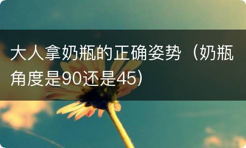 大人拿奶瓶的正确姿势（奶瓶角度是90还是45）