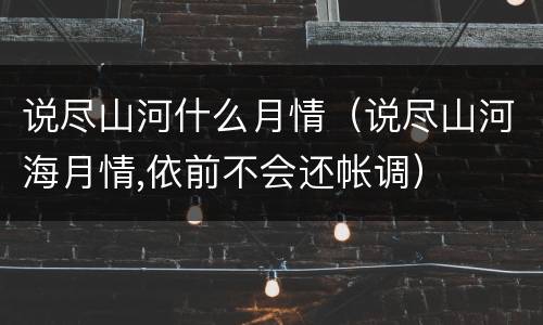 说尽山河什么月情（说尽山河海月情,依前不会还帐调）