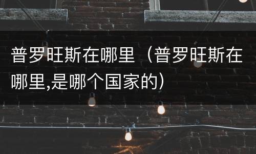 普罗旺斯在哪里（普罗旺斯在哪里,是哪个国家的）