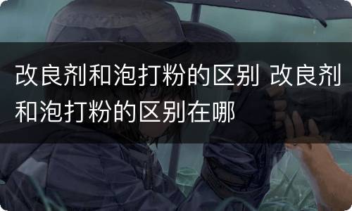改良剂和泡打粉的区别 改良剂和泡打粉的区别在哪