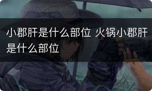 小郡肝是什么部位 火锅小郡肝是什么部位
