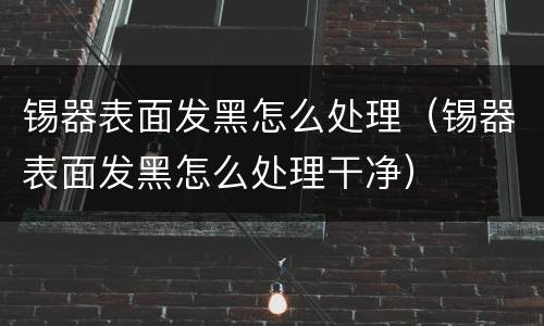 锡器表面发黑怎么处理（锡器表面发黑怎么处理干净）