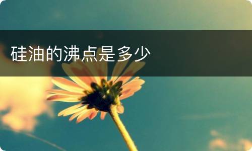 硅油的沸点是多少