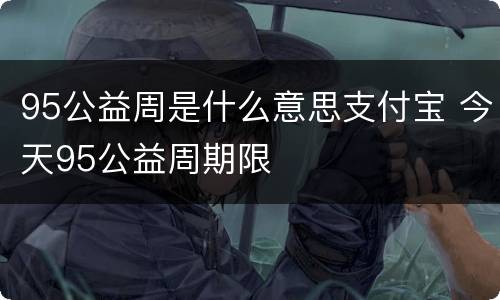 95公益周是什么意思支付宝 今天95公益周期限
