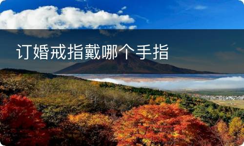  订婚戒指戴哪个手指