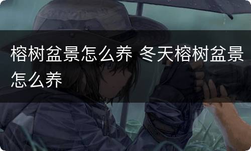 榕树盆景怎么养 冬天榕树盆景怎么养