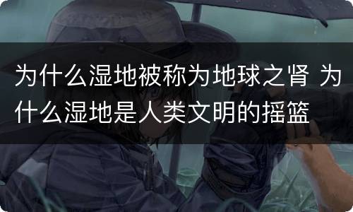 为什么湿地被称为地球之肾 为什么湿地是人类文明的摇篮