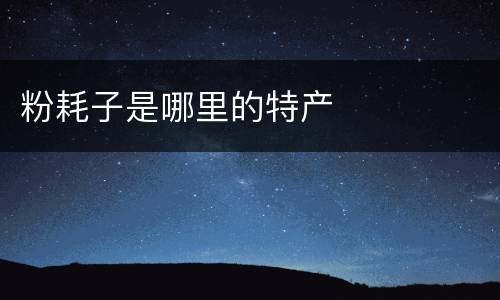 粉耗子是哪里的特产