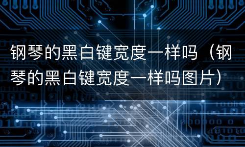 钢琴的黑白键宽度一样吗（钢琴的黑白键宽度一样吗图片）