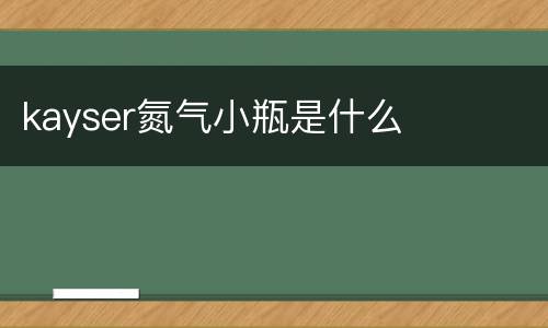 kayser氮气小瓶是什么