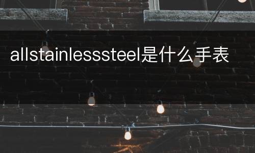 allstainlesssteel是什么手表