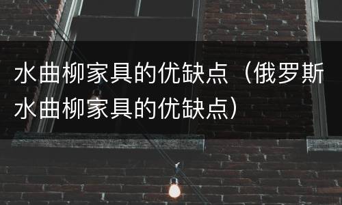 水曲柳家具的优缺点（俄罗斯水曲柳家具的优缺点）
