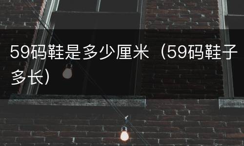 59码鞋是多少厘米（59码鞋子多长）