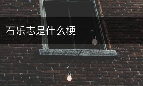石乐志是什么梗