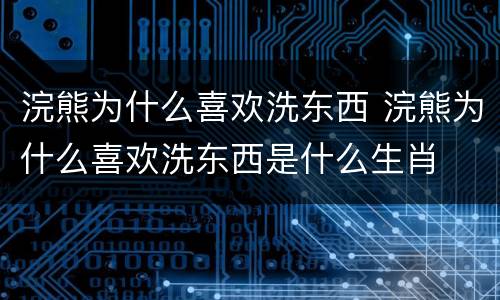 浣熊为什么喜欢洗东西 浣熊为什么喜欢洗东西是什么生肖