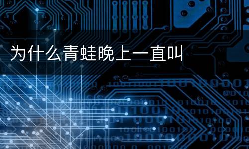为什么青蛙晚上一直叫