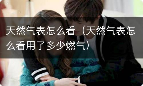 天然气表怎么看（天然气表怎么看用了多少燃气）