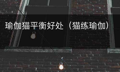 瑜伽猫平衡好处（猫练瑜伽）