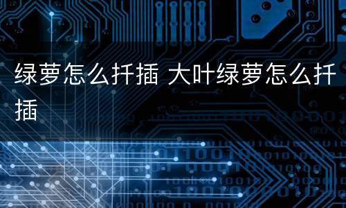 绿萝怎么扦插 大叶绿萝怎么扦插