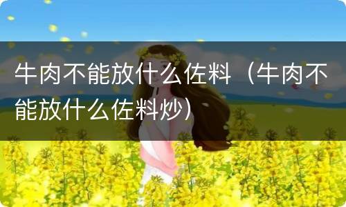 牛肉不能放什么佐料（牛肉不能放什么佐料炒）