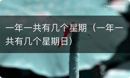 一年一共有几个星期（一年一共有几个星期日）