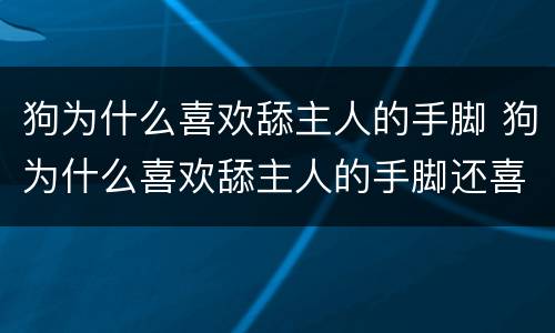 狗为什么喜欢舔主人的手脚 狗为什么喜欢舔主人的手脚还喜欢咬