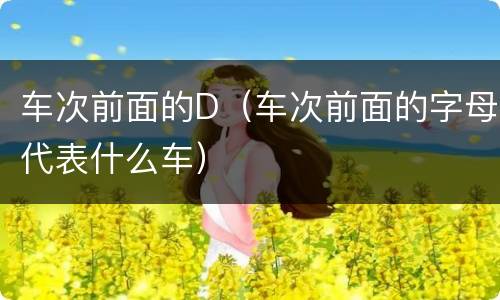 车次前面的D（车次前面的字母代表什么车）