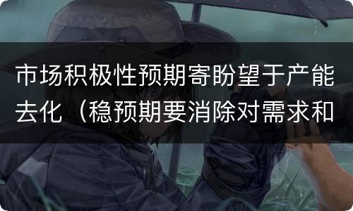 市场积极性预期寄盼望于产能去化（稳预期要消除对需求和市场环境变化的担心）