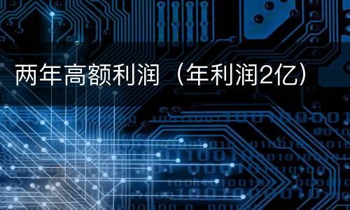 两年高额利润（年利润2亿）