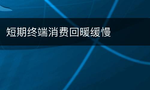 短期终端消费回暖缓慢