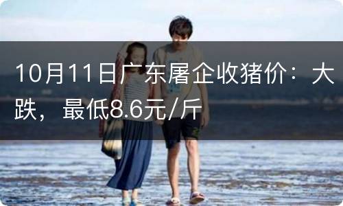 10月11日广东屠企收猪价：大跌，最低8.6元/斤