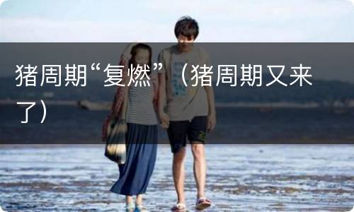 猪周期“复燃”（猪周期又来了）