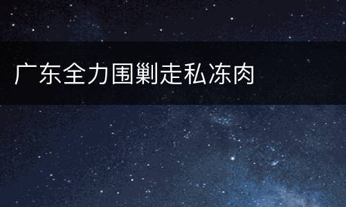 广东全力围剿走私冻肉