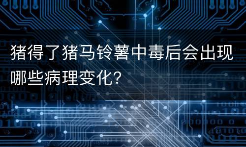 猪得了猪马铃薯中毒后会出现哪些病理变化？