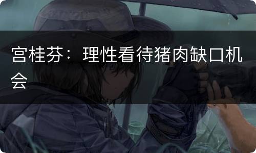 宫桂芬：理性看待猪肉缺口机会