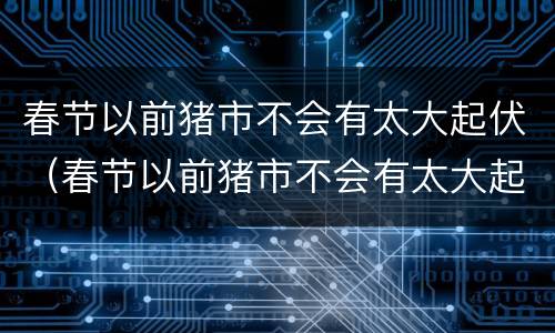 春节以前猪市不会有太大起伏（春节以前猪市不会有太大起伏吧）