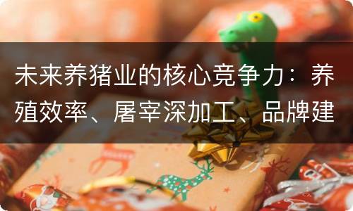未来养猪业的核心竞争力：养殖效率、屠宰深加工、品牌建设