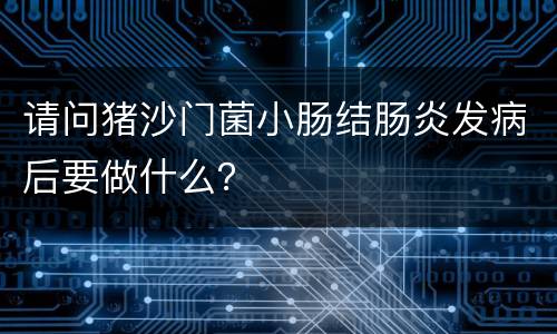 请问猪沙门菌小肠结肠炎发病后要做什么？