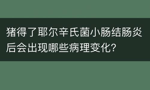 猪得了耶尔辛氏菌小肠结肠炎后会出现哪些病理变化？
