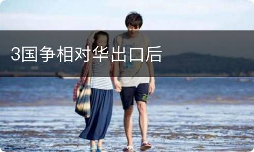 3国争相对华出口后