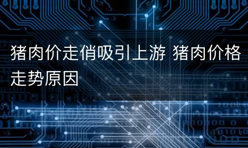 猪肉价走俏吸引上游 猪肉价格走势原因