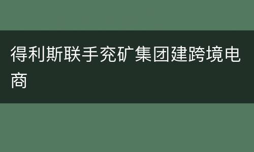 得利斯联手兖矿集团建跨境电商