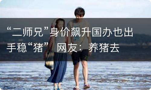 “二师兄”身价飙升国办也出手稳“猪”  网友：养猪去