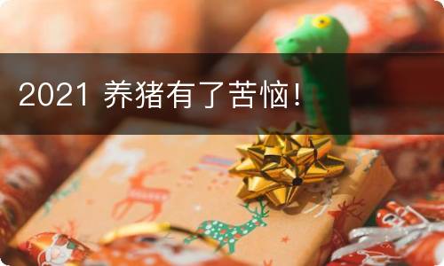 2021 养猪有了苦恼！