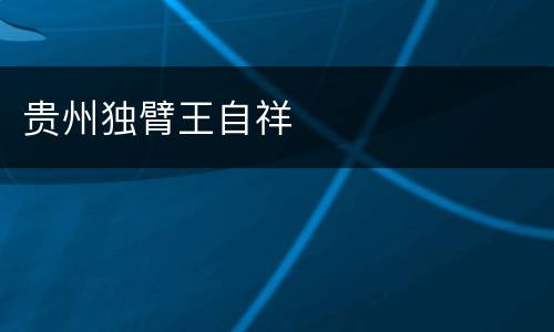 贵州独臂王自祥