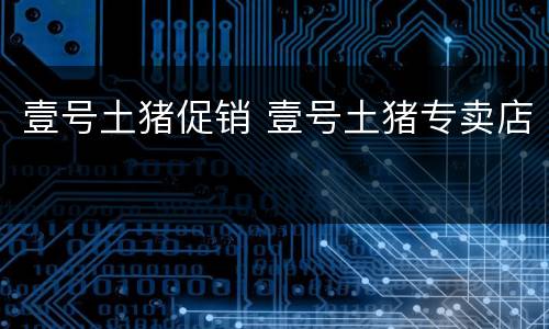 壹号土猪促销 壹号土猪专卖店