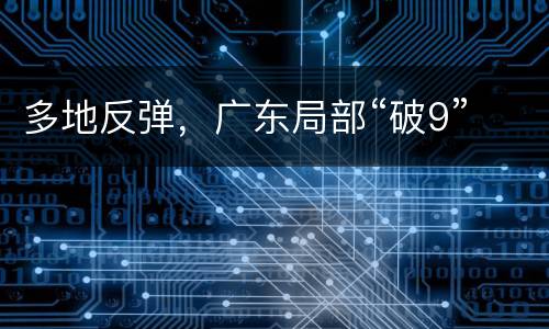多地反弹，广东局部“破9”