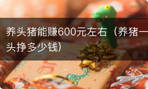 养头猪能赚600元左右（养猪一头挣多少钱）