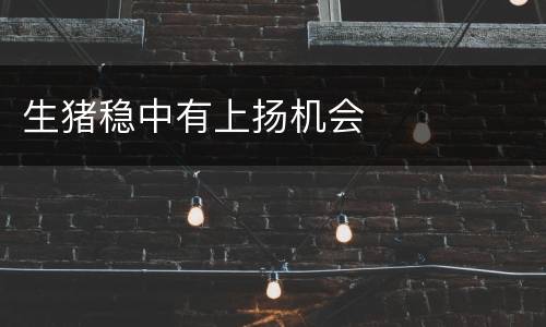 生猪稳中有上扬机会